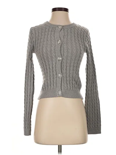Pre-owned H&m Cardigan Sweater In Gray