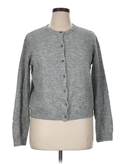 Pre-owned H&m Cardigan Sweater In Gray