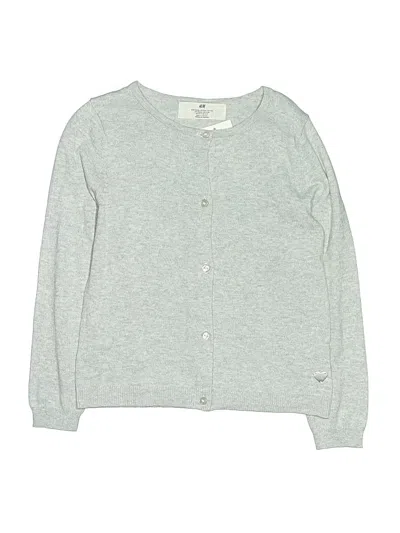 Pre-owned H&m Kids' Cardigan Sweater In Gray