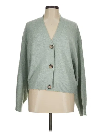 Pre-owned H&m Cardigan Sweater In Green