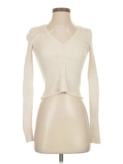 Pre-owned H&m Cardigan Sweater In Ivory