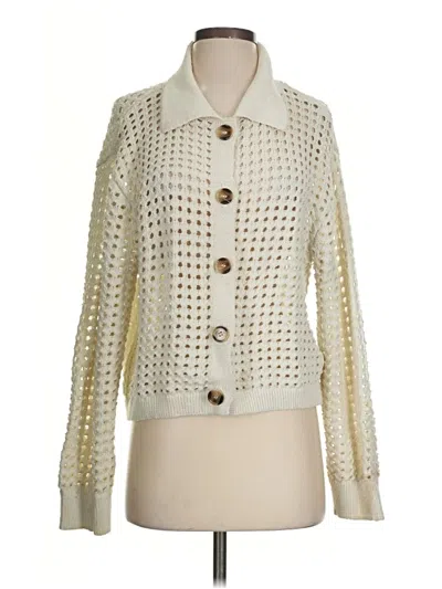 Pre-owned H&m Cardigan Sweater In Ivory