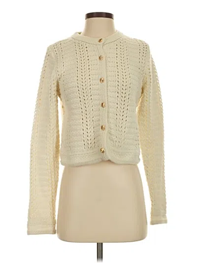 Pre-owned H&m Cardigan Sweater In Ivory