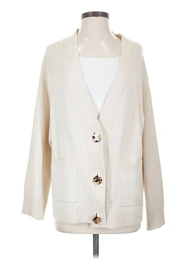 Pre-owned H&m Cardigan Sweater In Ivory