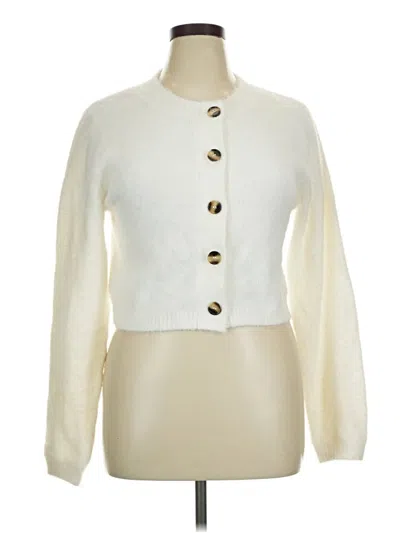 Pre-owned H&m Cardigan Sweater In Ivory