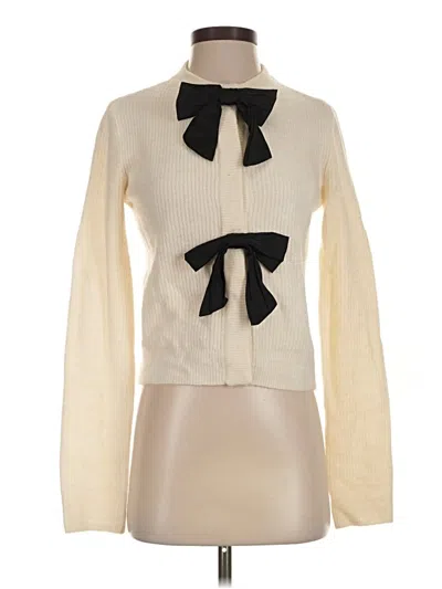 Pre-owned H&m Cardigan Sweater In Ivory