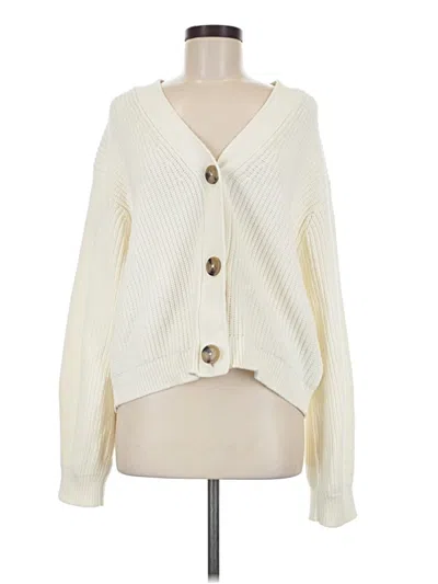 Pre-owned H&m Cardigan Sweater In Ivory