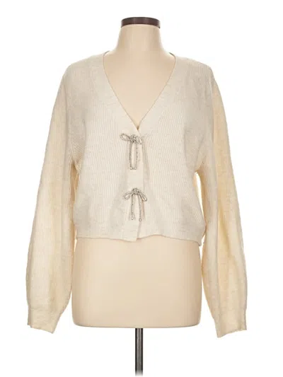 Pre-owned H&m Cardigan Sweater In Ivory
