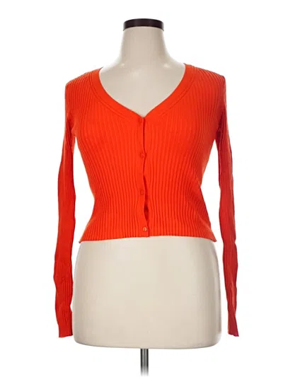 Pre-owned H&m Cardigan Sweater In Orange