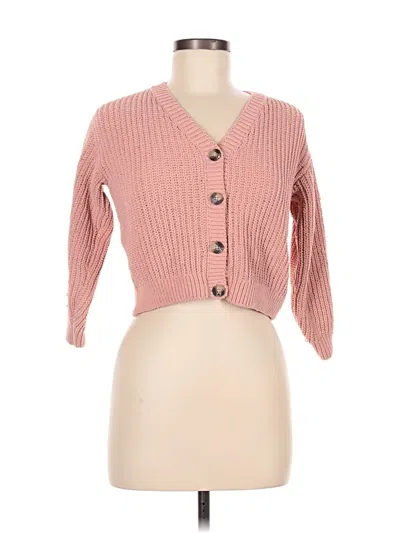 Pre-owned H&m Cardigan Sweater In Pink