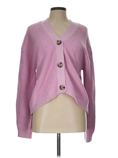Pre-owned H&m Cardigan Sweater In Pink
