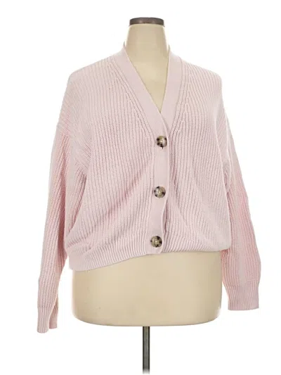 Pre-owned H&m Cardigan Sweater In Pink