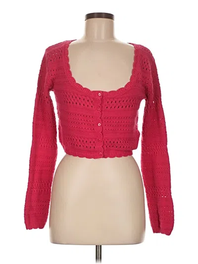 Pre-owned H&m Cardigan Sweater In Red
