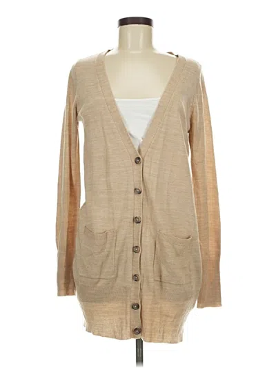 Pre-owned H&m Cardigan Sweater In Tan