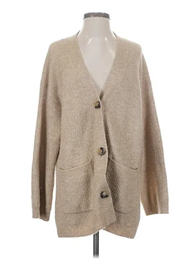 Pre-owned H&m Cardigan Sweater In Tan