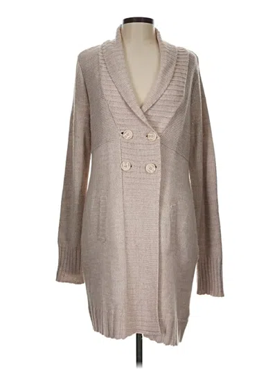 Pre-owned H&m Cardigan Sweater In Tan