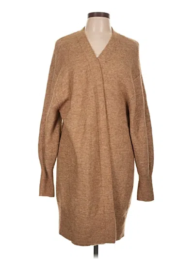 Pre-owned H&m Cardigan Sweater In Tan