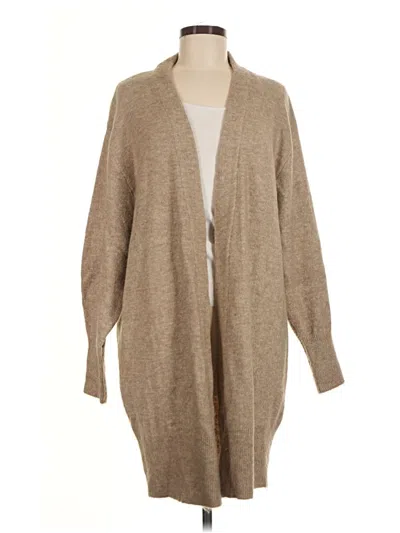 Pre-owned H&m Cardigan Sweater In Tan