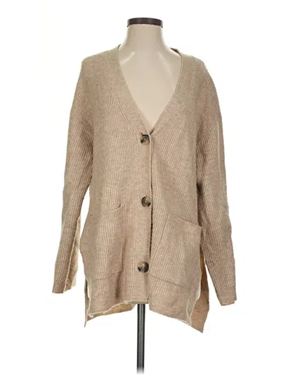 Pre-owned H&m Cardigan Sweater In Tan