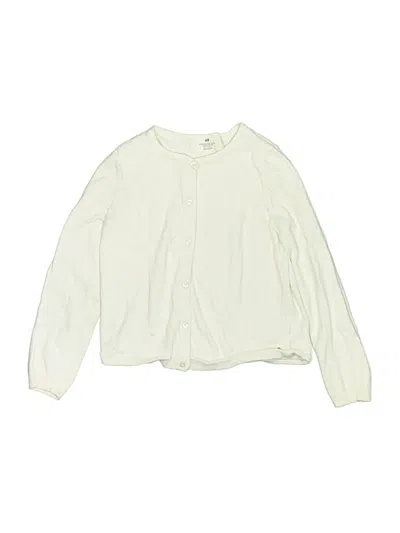 Pre-owned H&m Kids' Cardigan Sweater In White