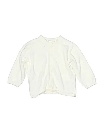 Pre-owned H&m Babies' Cardigan Sweater In White