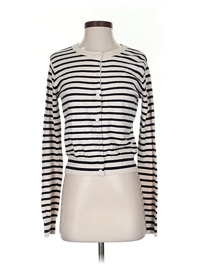 Pre-owned H&m Cardigan Sweater In White