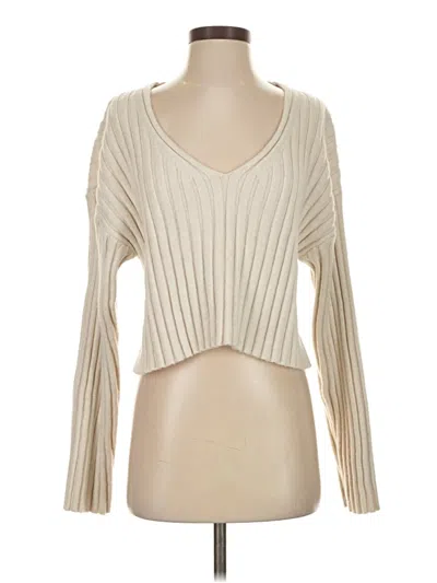 Pre-owned H&m Cardigan Sweater In White