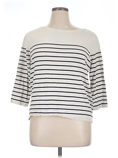 Pre-owned H&m Cardigan Sweater In White