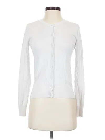 Pre-owned H&m Cardigan Sweater In White