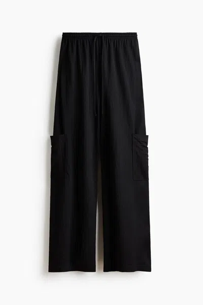 H&m Cargo Drawstring Pants In Multi