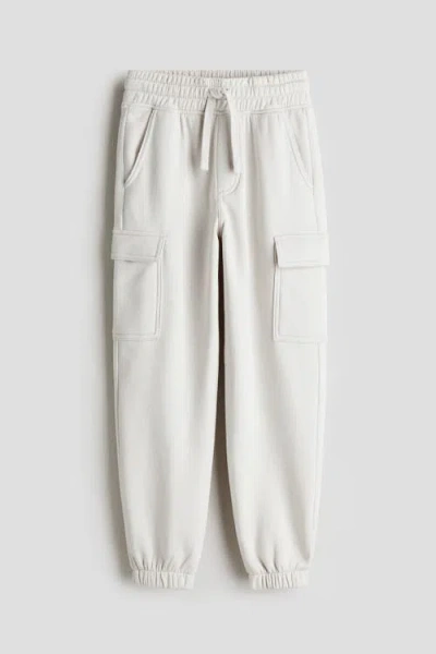 H&m Kids'  Cargo Joggers In White
