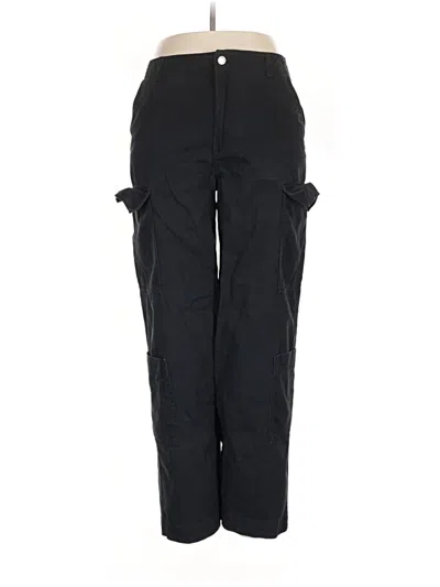 Pre-owned H&m Cargo Pants In Black