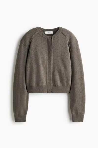 H&m Cashmere Cardigan In Brown
