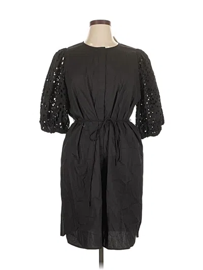 Pre-owned H&m Casual Dress In Black