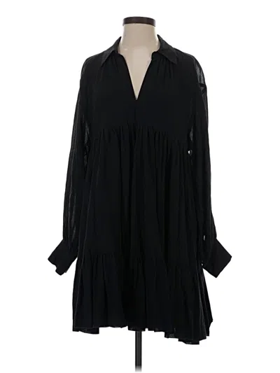 Pre-owned H&m Casual Dress In Black