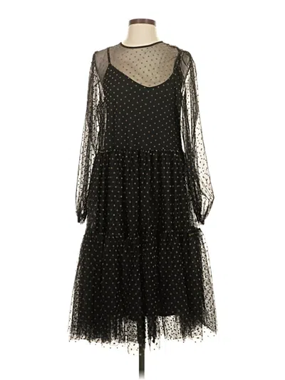 Pre-owned H&m Casual Dress In Black