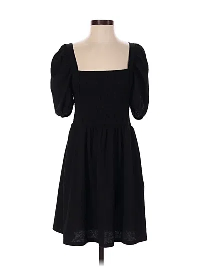 Pre-owned H&m Casual Dress In Black