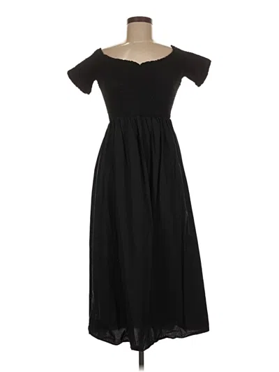 Pre-owned H&m Casual Dress In Black