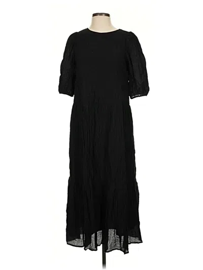 Pre-owned H&m Casual Dress In Black