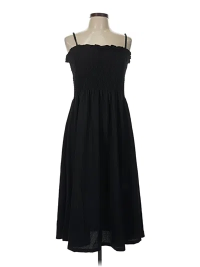 Pre-owned H&m Casual Dress In Black