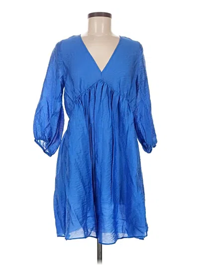 Pre-owned H&m Casual Dress In Blue
