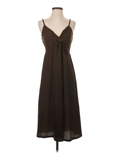 Pre-owned H&m Casual Dress In Brown