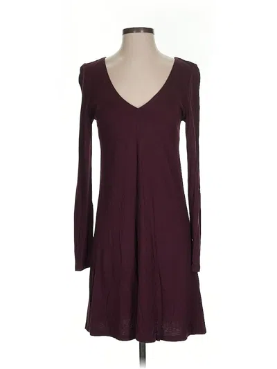 Pre-owned H&m Casual Dress In Burgundy