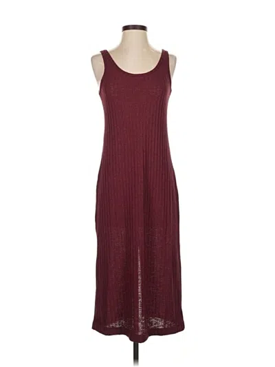 Pre-owned H&m Casual Dress In Burgundy