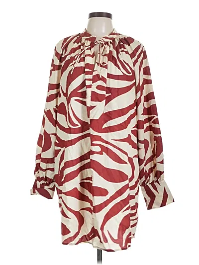 Pre-owned H&m Casual Dress In Burgundy