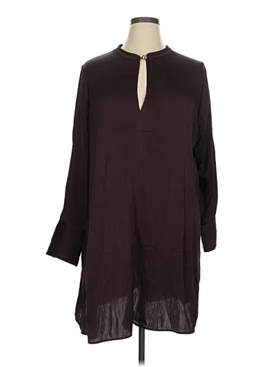 Pre-owned H&m Casual Dress In Burgundy
