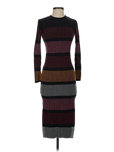 Pre-owned H&m Casual Dress In Burgundy