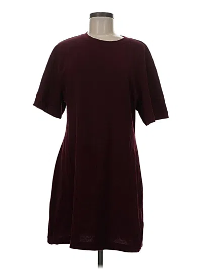 H&m Casual Dress In Burgundy