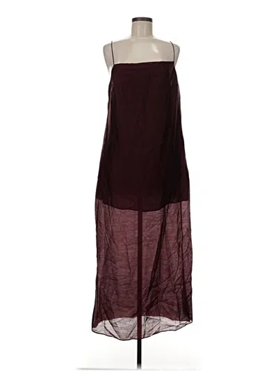 Pre-owned H&m Casual Dress In Burgundy
