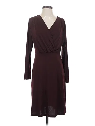 Pre-owned H&m Casual Dress In Burgundy